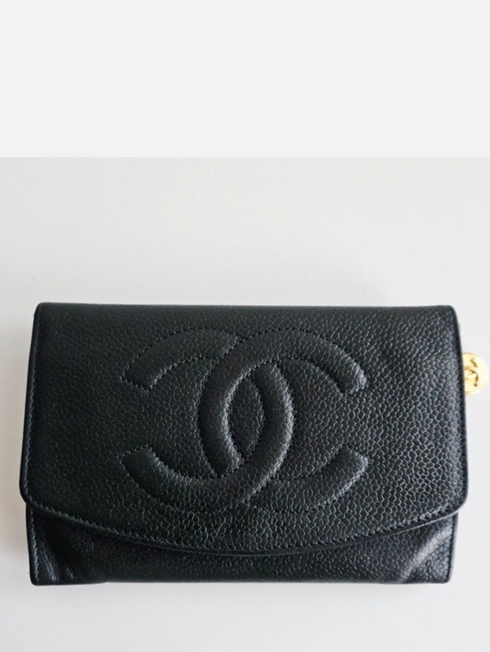 Chanel Dark Green Caviar Timeless CC Wallet
